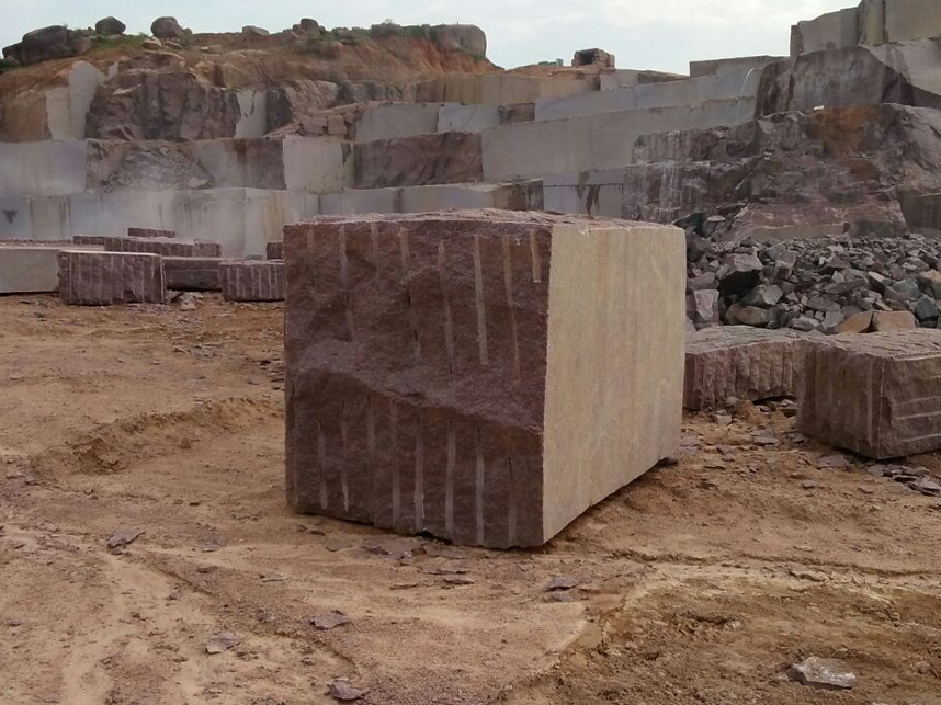 Aerial view of mining landscape